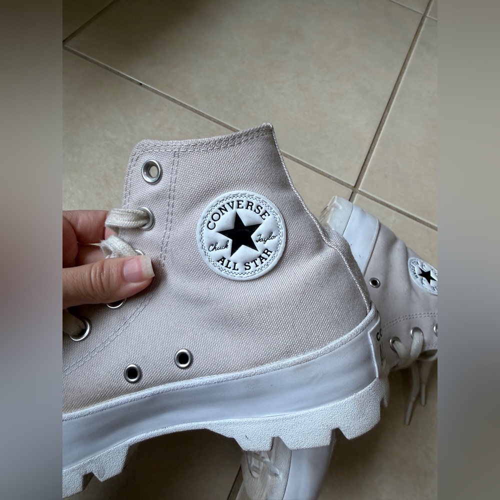 Converse Chuck Taylor All Star Move Tan Canvas Platform HT Sneakers Size W-6 - Picture 6 of 14